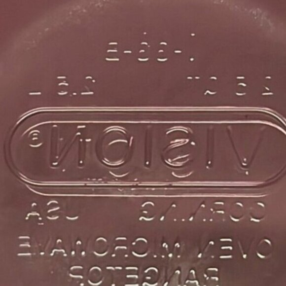 Pyrex Visions Cranberry 2.5 Qt Round Casserole V-33-B with Lid V-33-C - Picture 9 of 11